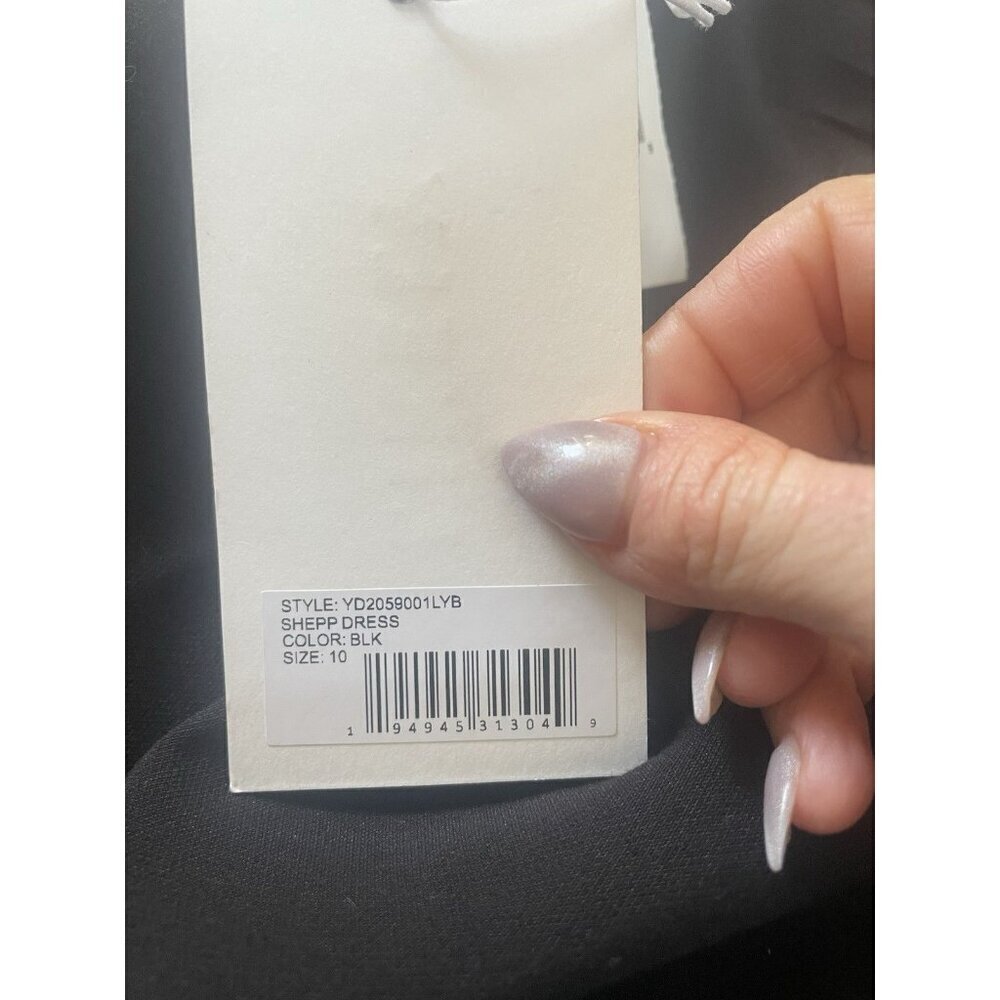 $298 NWT Likely Women's Black Solid Shepp Midi Sheath Dress Size 10 - Picture 10 of 11